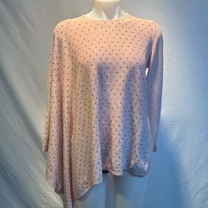 Anne Cole Light Pink Asymmetrical Blouse